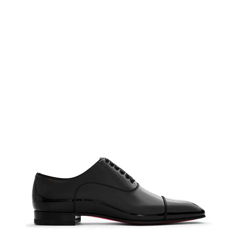 Christian Louboutin Greggo Patent Shoes Men Black Patent Flannels