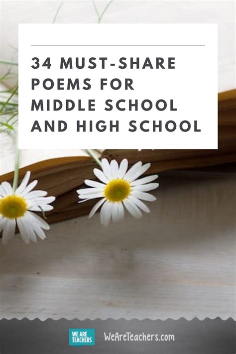 34 Must Share Poems For Middle School And High School