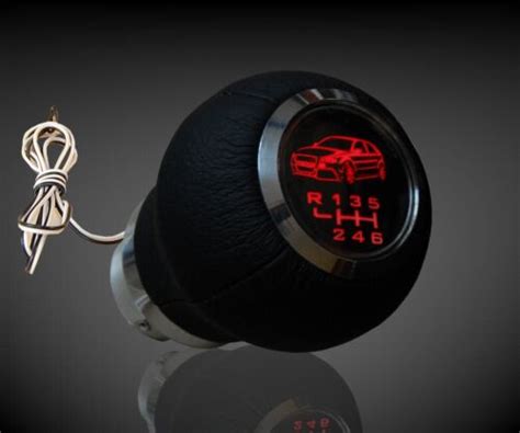 Schaltknauf Mit Roter LED Beleuchtung Shift Gear Knob Leather AUDI EBay