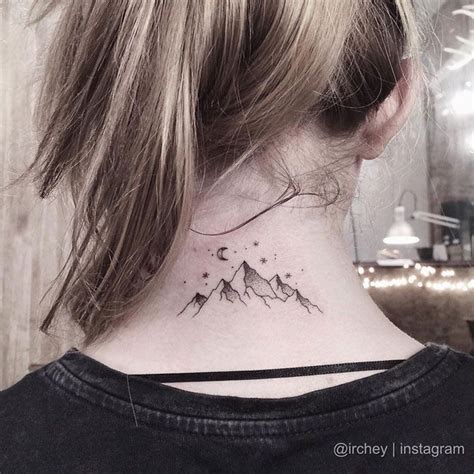 Cooltop Tiny Tattoo Idea Mountain Night Tattoo Tatuaggi