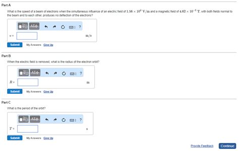 Solved Part A What Is The Speed Of A Beam Of Electrons When Chegg