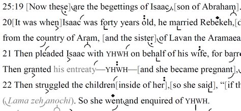 Torah Reading For Parashat Toldōt Genesis 2519 289 Chantable