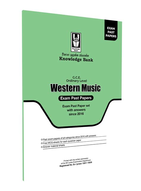 Western Music OL Past Paper 2016 2023 English Medium Knowledge