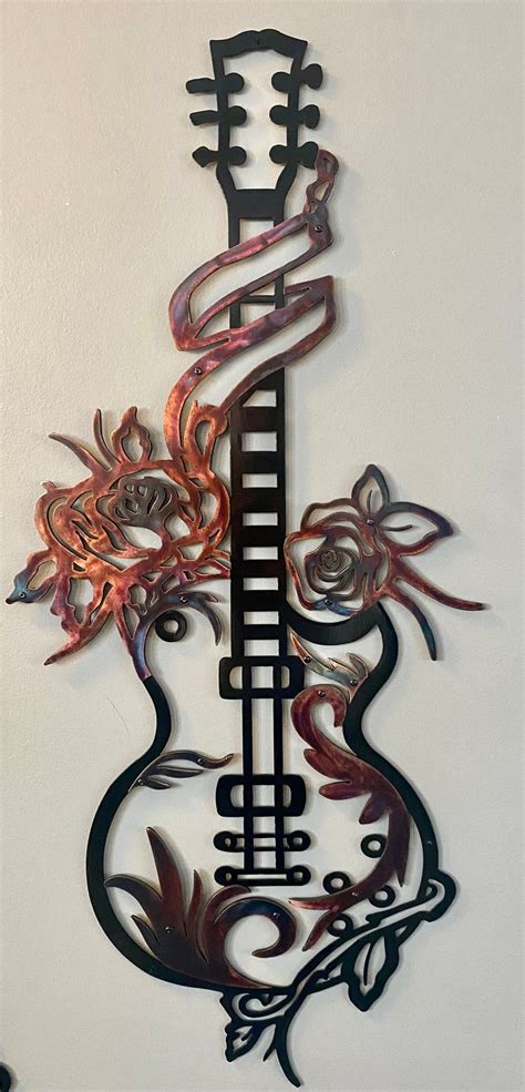 Metal Guitar Art Abstract Guitar Wall Art Guitarist Art Etsy