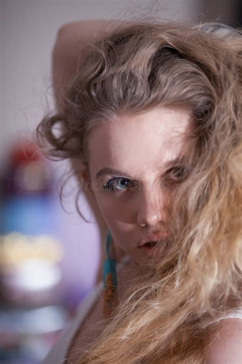 Charming Blonde Stock Photo Image Of Curly Beauty Female 28303344