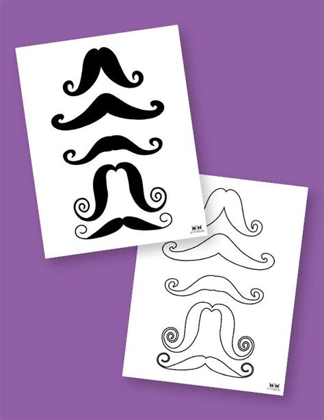 Printable Mustache Templates 150 Free Mustaches Artofit