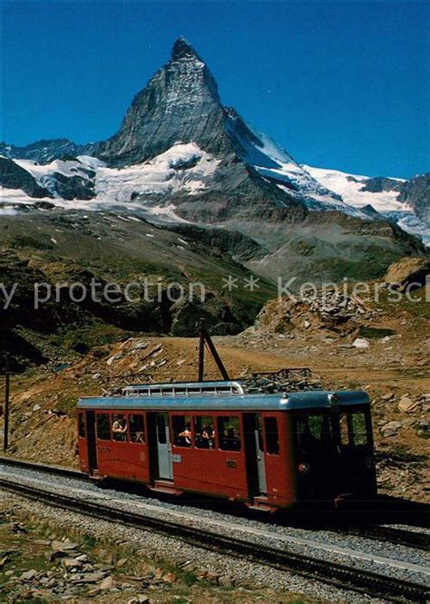 Postkarte Carte Postale Gornergratbahn Matterhorn Mont Cervin Zermatt