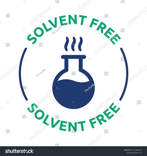 Solvent Free Icon Vector Badge Label Royalty Free Stock Vector