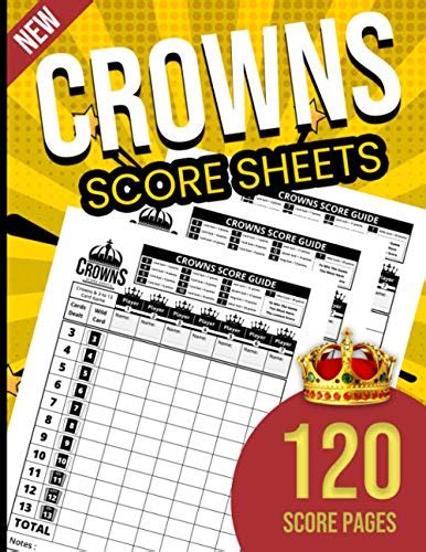 Crown Score Sheets Personal Large Score Pads For Scorekeeping