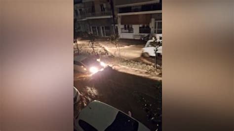 Watch Residents Watch In Horror As Flash Floods Sweep Away Cars And