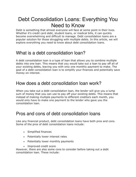 PPT - Debt Consolidation Loans PowerPoint Presentation, free download ...