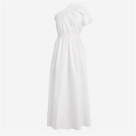 J Crew Dresses J Crew Smocked Oneshoulder Dress In Cotton Poplin