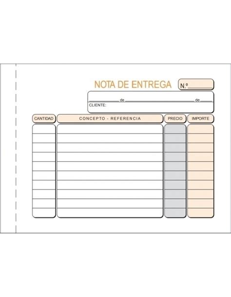 Talonario Loan Nota Entrega Apaisado