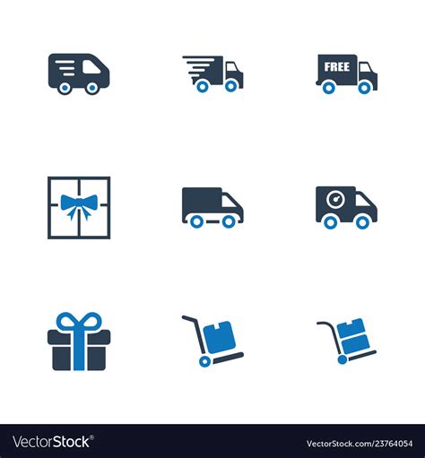 Delivery Service Icons Royalty Free Vector Image