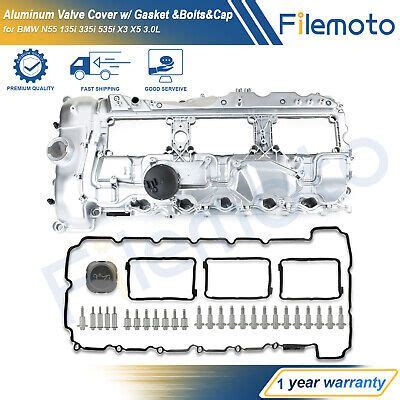 EBay Aluminum Valve Cover W Gasket Bolts Cap For BMW N55 135i 335i