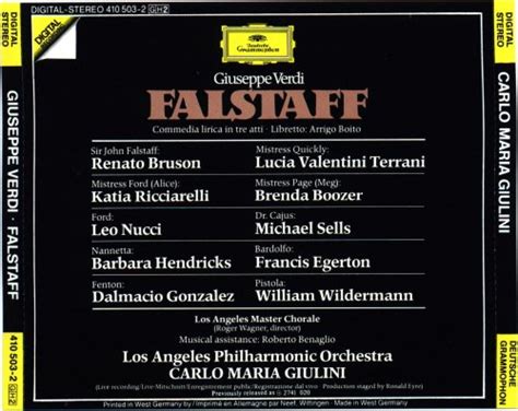 Verdi Falstaff By Carlo Maria Giulini On Plixid