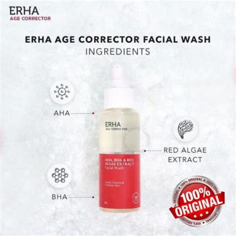 Jual Erha Age Corrector Facial Wash Ml Aha Bha Red Algae Extract