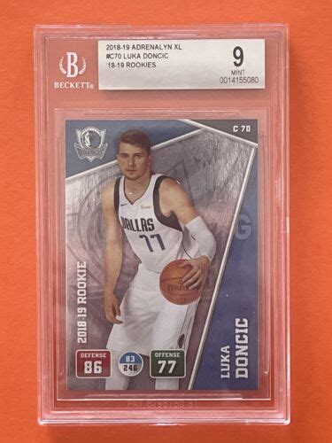 Luka Doncic Rookie Rc 2018 19 Adrenalyn XL C70 BGS 9 POP 19 EBay