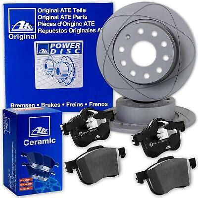 ATE PowerDisc BREMSSCHEIBEN CERAMIC BELÄGE HINTEN für VW GOLF 7 AUDI