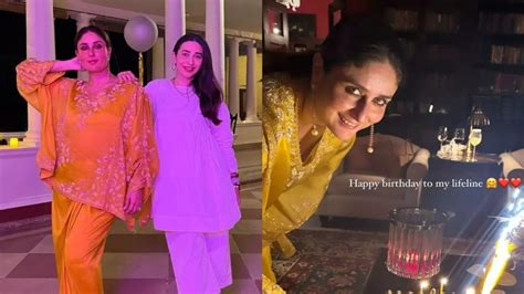 Inside Kareena Kapoors Birthday Celebrations Posing With Karisma