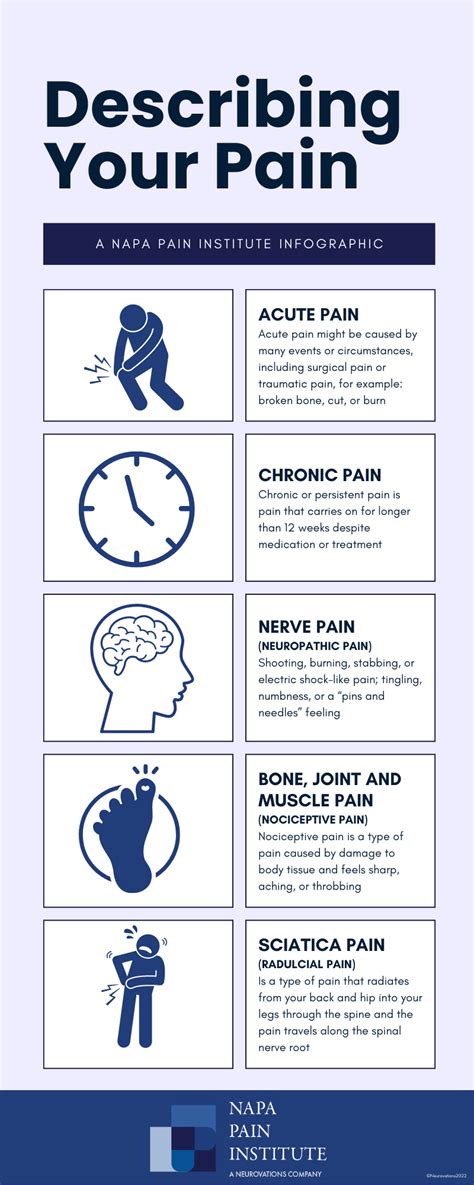 Types Of Pain Infographic Napa Pain Institute