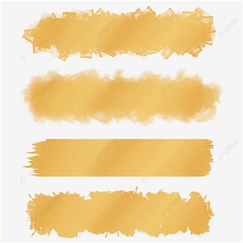 Golden Brush Strokes Collection Golden Brush Stroke Label Design