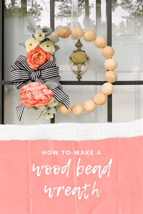 How To Make A Diy Wood Bead Wreath Finding Mandee Diy Arts And Crafts