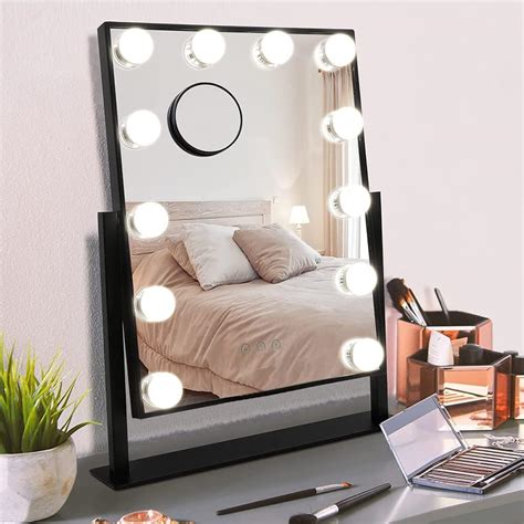 Hansong Black Vanity Mirror Makeup Mirror With India Ubuy