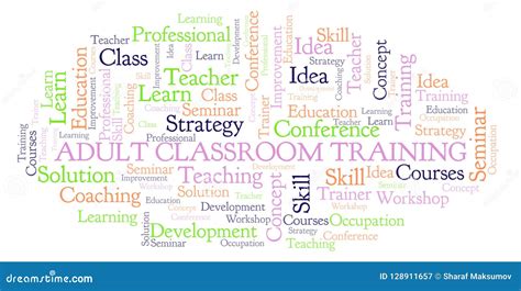 Adult Classroom Training Word Cloud Stock Illustration Illustration