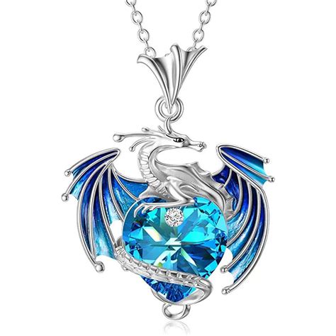 Feilong Heart Shaped Blue Crystal Necklace Shop Today Get It