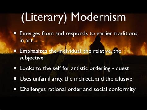 (Literary) Modernism