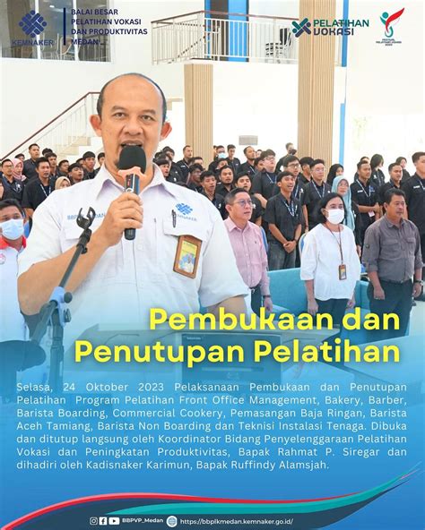 Pembukaan Dan Penutupan Pelatihan Bbpvp Medan