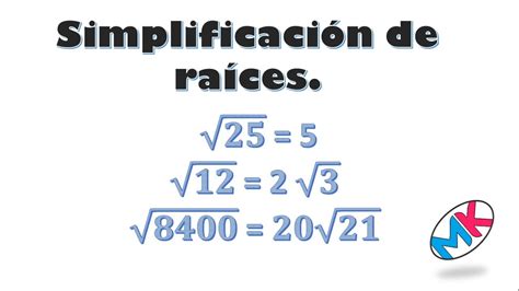 Simplificación De Raíces Método De Factores Primos Súper Fácil Youtube