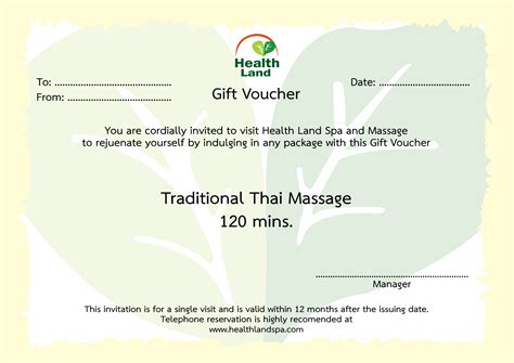 Traditional Thai Massage T Voucher T Voucher Ts