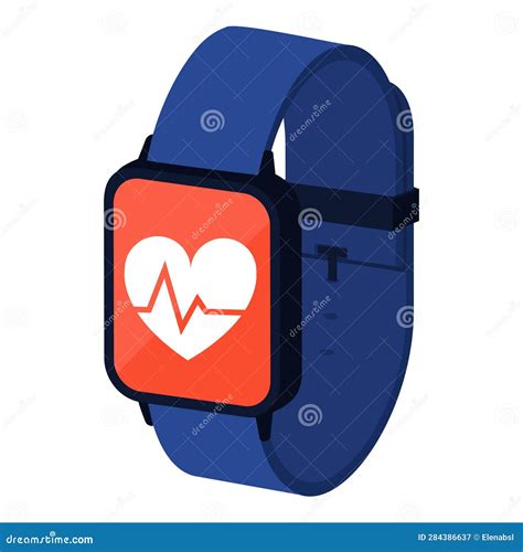 Smart Watch And Fitness Tracker Isolated Stock Vector Illustration Of