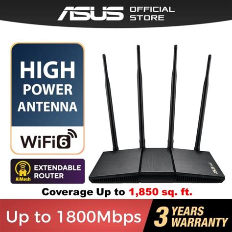 Asus Rt Ax1800hp Wifi 6 Router Ax1800 Dual Band Mesh Router Replace