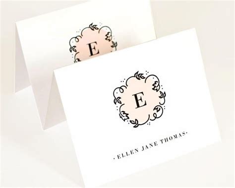 Personalized Stationery Monogrammed Note Cards // Set by PeraPress