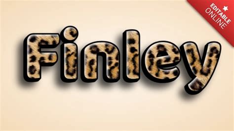 Finley Leopard D Text Effect Generator