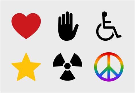 Universal Signs & Symbols icons by Martial Red | Symbols, Colorful ...