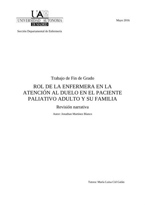 Pdf Rol De La Enfermera En La Atenci N Al Duelo En El Dokumen Tips