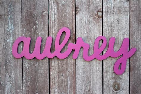 Aubrey Large Wooden Name Sign Personalized Wooden Names Etsy