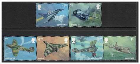 Great Britain 2018 Royal Air Force Raf Centenary Set Of 6 Stamps