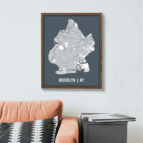 Brooklyn Map Print Brooklyn Map Wall Art Brooklyn Map Art Map of ...