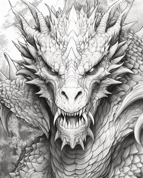 Scary Dragon Coloring Pages