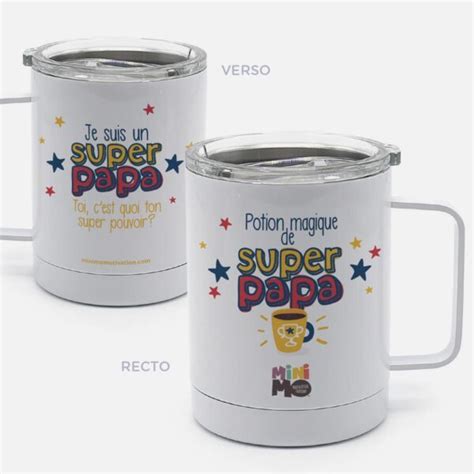 Tasse Isolante Super Papa Minimo Motivation Ludique