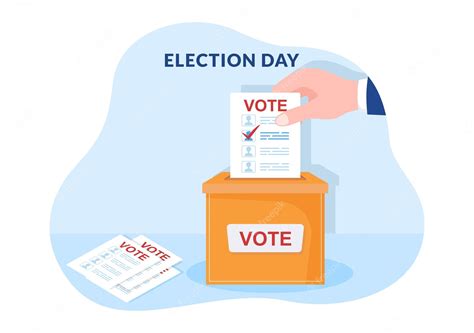 Premium Vector Election Day Political Hand Drawn Cartoon Illustration