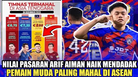 PEMAIN TERMAHAL Arif Aiman Pemain Paling Mahal Di ASEAN Naik