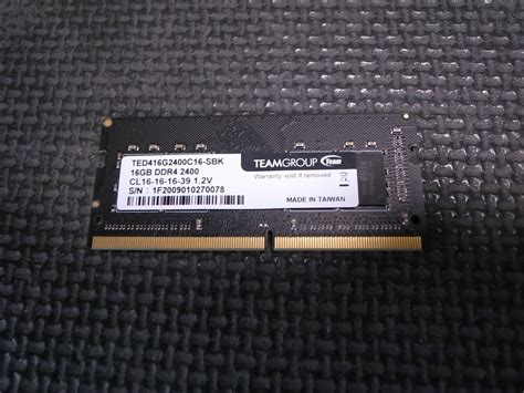 Teamノートpc用 So Dimm Ddr4 2400mhz Pc4 19200 16gbso Dimm｜売買されたオークション情報