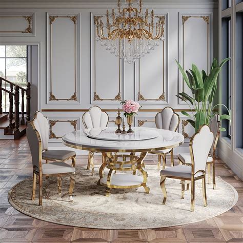 White Marble Dining Room Table