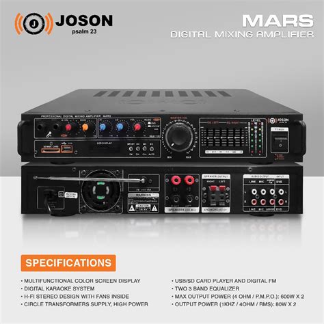 Joson MARS Professional Digital Mixing Amplifier With Graphic